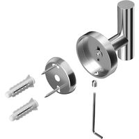 Bathroom Towel Hooks, Chrome Polished Finish SUS304 Stainless Steel Coat Robe Clothes Hook,Modern Wall Hook Holder for Kitchen Garage Hotel Wall Mounted(4 Pack)