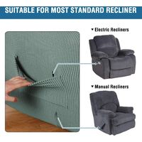 Super Stretch Couch Covers Recliner Covers Recliner Chair Covers Form Fitted Standard/Oversized Power Lift Reclining Slipcovers, Feature Soft Thick Jacquard, Gray green, 1 Pack