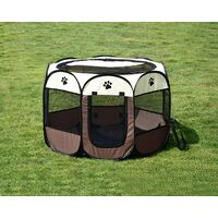 Portable Pet Playpen, Dog Playpen Foldable Pet Exercise Pen Tents Dog Kennel House Playground for Puppy Dog Yorkie Cat Bunny Indoor Outdoor Travel Camping Use