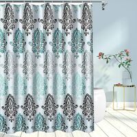 Shower curtain waterproof and washable fabric for bathroom shower and bathtub, modern home bathroom decoration 182.88 cm