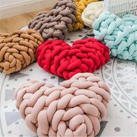 Heart 28 * 27cm Knot Pillow Cushion Nordic Simplicity Creativity Cotton Knotted Pillow Baby Bed Room Decor Toy Knot Pillow (Ginger)