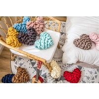 Heart 28 * 27cm Knot Pillow Cushion Nordic Simplicity Creativity Cotton Knotted Pillow Baby Bed Room Decor Toy Knot Pillow (Ginger)