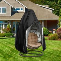 Shop Cover For Hanging Chair Waterproof Windproof UV Resistant Hanging Chair Protective Cover Heavy Duty Tear Resistant 210D Oxford Fabric Hanging Basket Rocking Chair Hanging Chair Protective Cover, 230 200cm