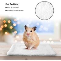 Small Animal Guinea Pig Hamster Bed House Rectangular Plush Warm Sleeping Mat Cushion Pet Supplies for Mice Rats Chinchillas Rabbit Hedgehog Squirrel