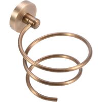 Hair Dryer Holder Solid Brass Hairdryer Wall Mount Includes Straightener Holder Cable Tidy Bathroom Accessories