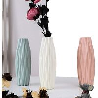 Flower Plant Pots,Plastic Shatter-Proof Flower Pot Vase Study Room Hallway Home Wedding Decoration Modern Vase for Office White1