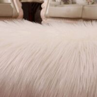 Fluffy Faux Fur Rug Shaggy Sheepskin Area Small Rug for Bedroom Fuzzy Carpet for Living Room 2x3 Ft, Purple