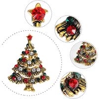Christmas Ornament Christmas Festival Xmas Tree Color Crystal Pave Brooch Pin for Women Girls (61177097)