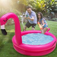 63" Inflatables Kiddie Pool for Toddler Infant Baby Pool Flamingo Blow Up Swimming Pool Indoor Outdoor Backyard Garden Water Games Party Toys Lounge Pit Ball Pool(63"x47"x 10")