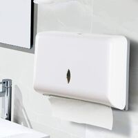 Paper Towel Dispensers, Wall Mount Commercial Toilet Tissue Dispensers Paper Towel Holder C-Fold/Multifold Paper Towel Dispenser for Bathroom, Kitchen(White)