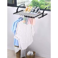 Balcony/Radiator/Wall Mounted Clothes Drying Rack, ANEWSIR Stainless Steel Foldable Clothes Drying Rack, Telescopic Hanging Clothes Dryer (Length: 51-95cm), Windproof Sock Drying Rack Included.