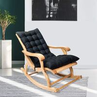 Rocking Chair Cushion, High Back Garden Armchair Cushion, Outdoor Patio Chair Seat Cushion - 1205012cm