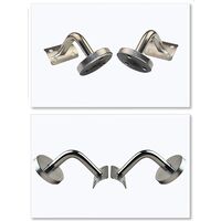 2 Pack Polished Stainless Steel Handrail Brackets for Wall Mounting, Handrail for Interior Wall, Loft, Older Handrail, Corridor Support Bar
