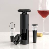 Professional Bottle Opener, Wine Opener Set with Manual Corkscrew, Foil Cutter, Vacuum Wine Cork, Wine Pourer, Corkscrew Kit (4 in 1 Set)