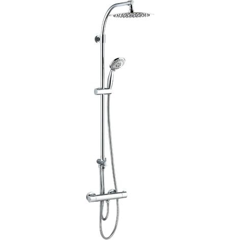 Barre de douche ROUSSEAU sans robinet - Chromé - Diamètre 25mm