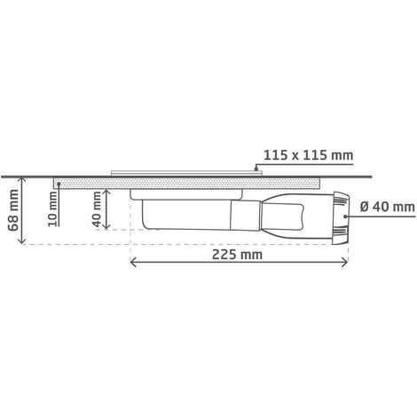 Tirette horizontale inox, longueur 190 mm, pour bonde de lavabo VALENTIN