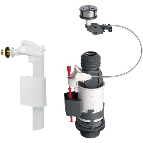 Chasse d'eau wc complète mécanisme wc double chasse MW2 & robinet flotteur  à alimentation latérale