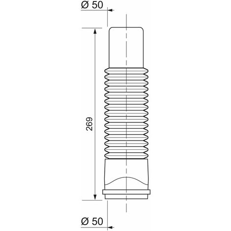 Wirquin Magicoude Pushfit Bogen 50mm – Flexibler Abflussanschluss Ohne Kleber – Für Terrassenfliesen