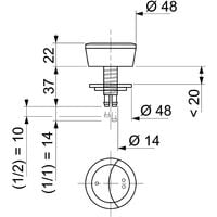 Bouton double poussoir pour mécanisme de wc Wirquin 19008001, chromé