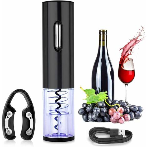 regalo per gli amanti del vino Apribottiglie elettrico automatico in acciaio inox con tagliacapsule ricaricabile USB 