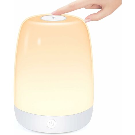 Lampada da Comodino per Regalo/Ufficio/Stanza/Camera/Soggiorno 7 Colori 7 Colori Controllo Touch Lampada USB Ricaricabile in Silicone Luce Notturna LED 