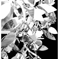 Lampadario da Soffitto Foglie e Paillette 21,5 x 30 cm Argento - Argento