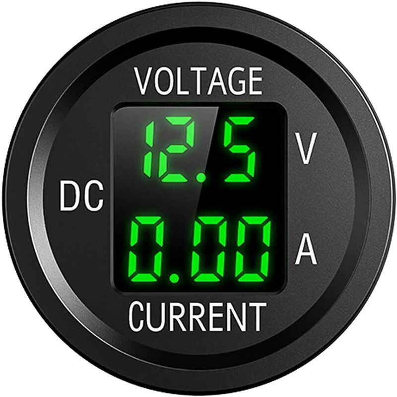 Cuque 3 en 1 LED Affichage Voltmètre Digital de Moto Universel Horloge Électronique Thermomètre Numérique 