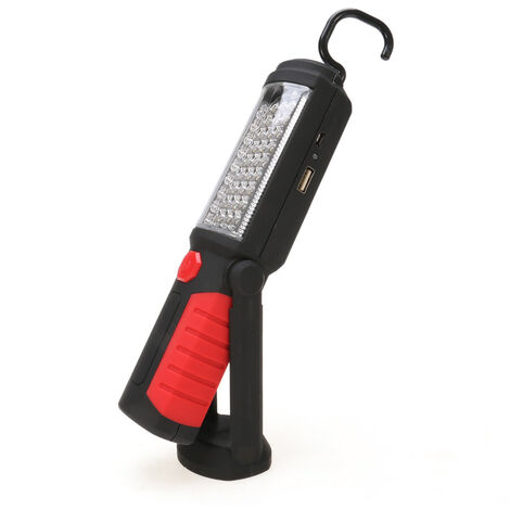 Magnetic DEL COB Inspection Lampe De Travail Lumière Main Rouge Torche Avec Crochet lampe de poche 