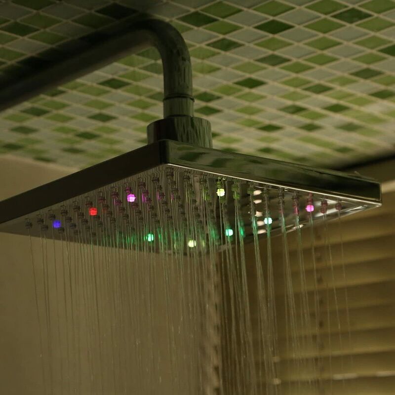 1PCS 7Color Cambio automatico a LED Rubinetto ad acqua Bagliore LED a soffione doccia Rubinetto Rubinetto Testa dellugello 