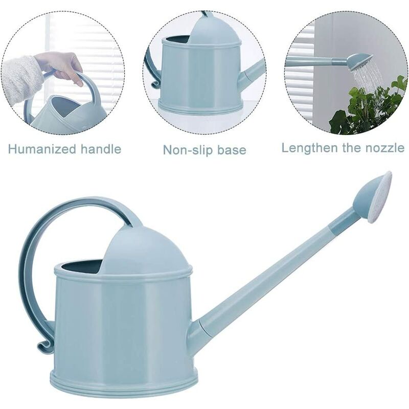 HERCHR Annaffiatoio In Acciaio Inox Da 1000ml Con Bocca Lunga, Ideale Per Bonsai E Piante Grasse Da Interno/Esterno