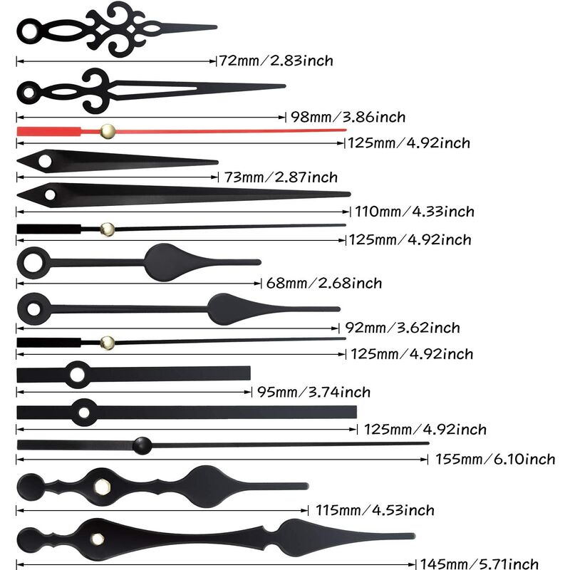 OIURV meccanismo orologio kit orologio da parete silenzioso 2 lancette 