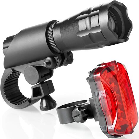 Powerful Zoom Anteriore e Posteriore Luci Laser Set-Rosso Brillante Luce LED Torcia Bici 
