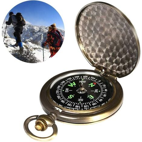Bussola Portatile in Metallo per Escursionismo Campeggio tascabile Viaggio 