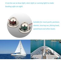 Luce di segnale Yacht Barca luce di navigazione ha condotto la luce marina di navigazione per pontone Skeeter Power Boat Nero 