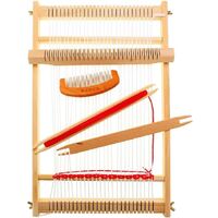macchina per maglieria in legno massello diametro 7,48 pollici Handmad telaio intrecciato circolare fai da te appeso a parete strumento per maglieria rotondo con piccoli Telaio per tessitura in legno 