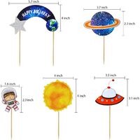 Decorazioni per Torta Topper per Torta Spazio Esterno Forniture per Feste Planetarie Decorazioni di Compleanno Cupcake Astronaut di Compleanno Baby Shower Spazio per Feste 30 Pezzi Astronauti 
