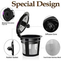 ricaricabili per macchina da caffè 5 pezzi set Capsule per caffè in plastica riutilizzabili dimensioni universali 