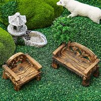 Lk _ Fairy Panca da Giardino di Legno Sedia Miniature per Casa Bambole Mobili 