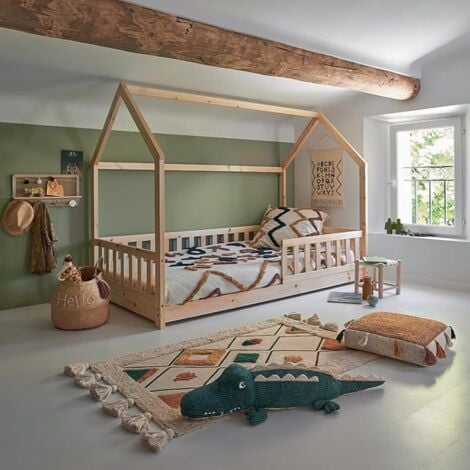 Lit cabane enfant 80 x 160 cm ATMOSPHERA + MATELAS