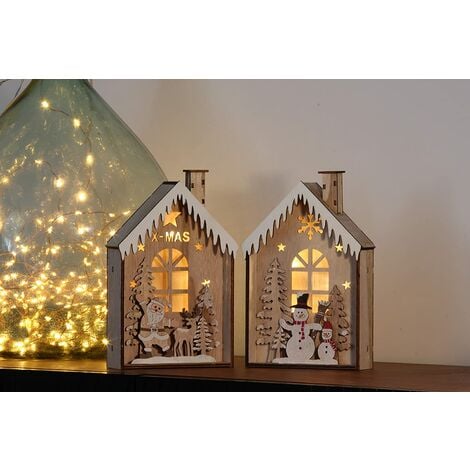 Arc lumineux de Noël LED décoration de l'Avent en bois illumination  intérieur extérieur éclairage - modèle au choix Flocon de neige