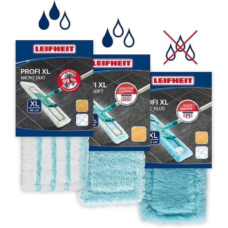 Leifheit 3er Set Wischbezug Profi XL