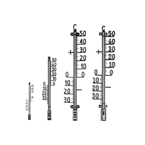 Innen/Außenthermometer Metall rostfrei 42cm