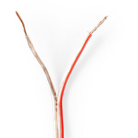 Nedis Lautsprecherkabel / 2 x 0.75 mm² / CCA / 15.0 m / Rund / PVC / Transparent / Eingewickelt (1/3)