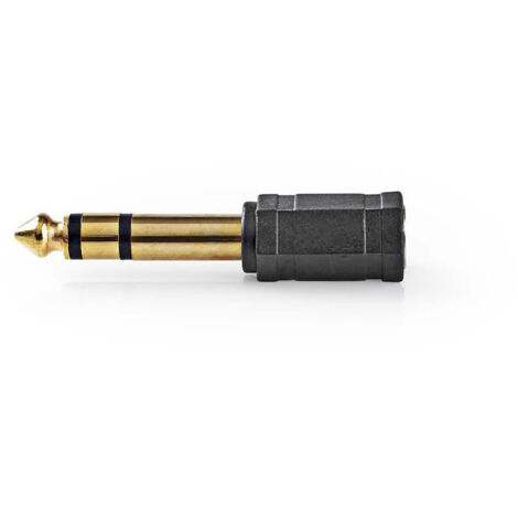 Stereo Audio Adapter 6,35 mm Hane 3,5 mm Hona Guldplaterad Rak ABS Svart 10 Stk. Kunststoff (1/5)