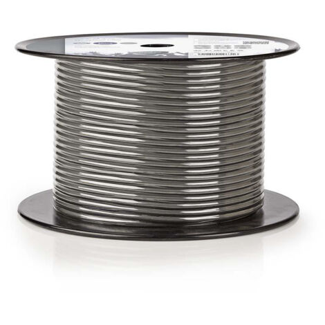 Nedis Mikrofonkabel / 2 x 0.23 mm² / Kupfer / 100 m / Rund / PVC / Dunkelgrau / Rolle (1/3)