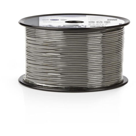 Nedis Audio Kabel / 2 x 0.16 mm² / Kupfer / 100 m / Rund / PVC / Dunkelgrau / Rolle (1/3)