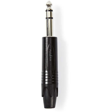 Nedis Audio-Anschluss / Gerade / Stecker / Vernickelt / Lot / Kabeleingangsdurchmesser: 6.0 mm / Aluminium / Schwarz / Plastikbeutel / 1 Stück (1/3)