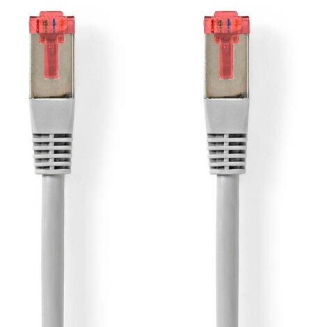 Nedis CAT6-Netzwerkkabel / RJ45 Stecker / RJ45 Stecker / SF/UTP / 1.00 m / Rund / PVC / Grau / Label (1/3)