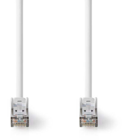 Nedis Cat 8.1-Netzwerkkabel / S/FTP / RJ45 Stecker / RJ45 Stecker / 1.00 m / Rund / LSZH / Weiss / Label (1/2)