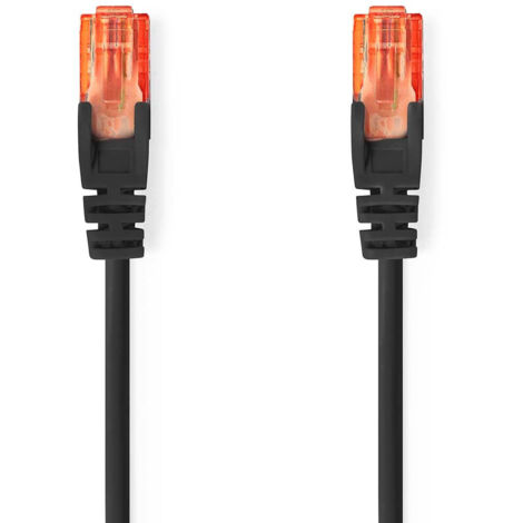 Nedis CAT6-Netzwerkkabel / RJ45 Stecker / RJ45 Stecker / U/UTP / 5.00 m / Rund / PVC / Schwarz / Label (1/3)